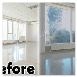 Avant nettoyage des vitrines